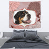 Greater Swiss Mountain Dog Floral Print Tapestry-Free Shipping