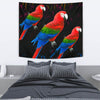 Red And Green Macaw Parrot Print Tapestry-Free Shipping