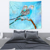 Blue Budgie Parrot Art Print Tapestry-Free Shipping
