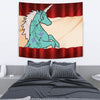 Unicorn Print Red Tapestry-Free Shipping
