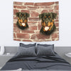 Lovely Rottweiler On Wall Print Tapestry-Free Shipping