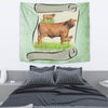 Hand Crafted Red Brangus Cattle Print Tapestry-Free Shipping