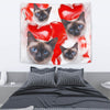 Cute Siamese Cat Print Tapestry-Free Shipping