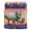 White Lusitano Horse Print Bedding Sets-Free Shipping