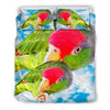 Amazon Red Headed Parrot Print Bedding Set-Free Shipping