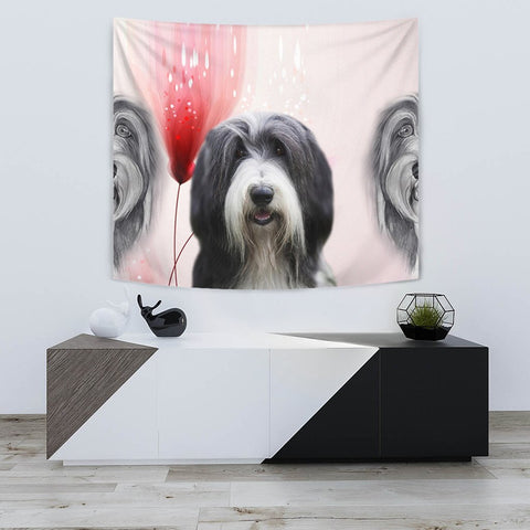 Bearded Collie Print Tapestry-Free Shipping