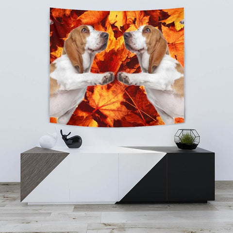 Lovely Basset Hound Print Tapestry-Free Shipping