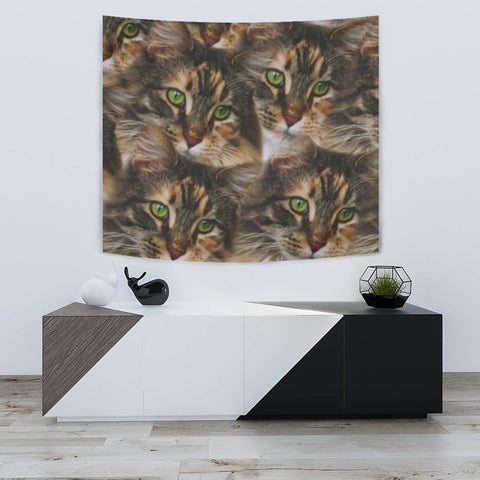 Maine Coon Cat Print Tapestry-Free Shipping