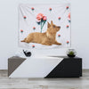 Australian Terrier With Rose Print Tapestry-Free Shipping