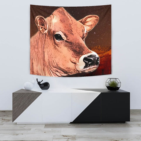 Cute Jersey Cattle (Cow) Print Tapestry-Free Shipping