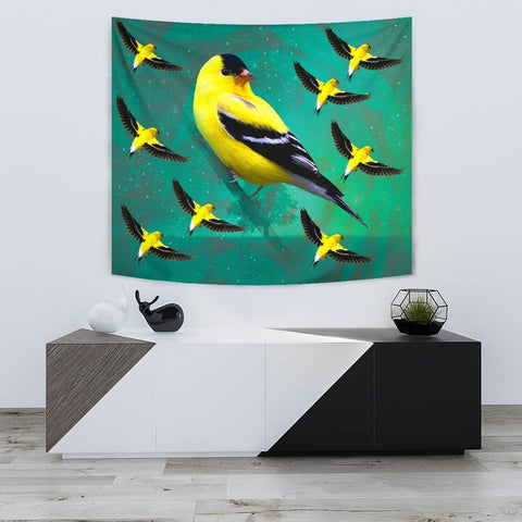 American Goldfinch Bird Print Tapestry-Free Shipping