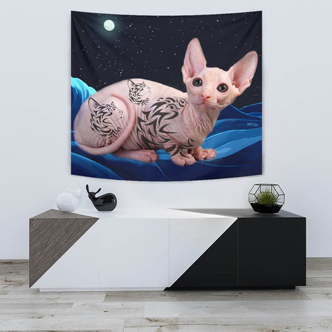 Cute Sphynx cat Print Tapestry-Free Shipping