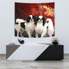 Japanese Chin On Red Print Tapestry-Free Shipping