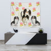 Japanese Chin Dog Floral Print Tapestry-Free Shipping