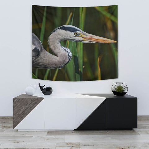 Grey Heron Bird Print Tapestry-Free Shipping