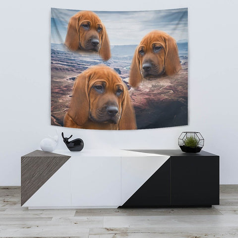 Lovely Redbone Coonhound Print Tapestry-Free Shipping