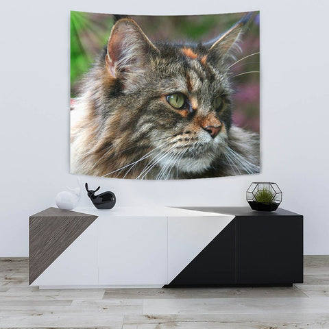 Amazing Maine Coon Cat Print Tapestry-Free Shipping