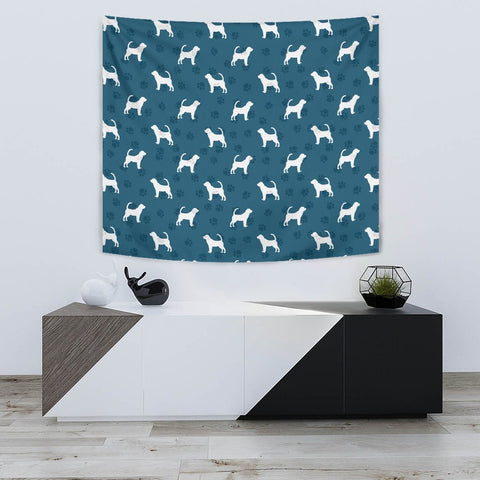 Bloodhound Dog Paws Pattern Print Tapestry-Free Shipping