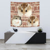 Roborovski Hamster On Wall Print Tapestry-Free Shipping