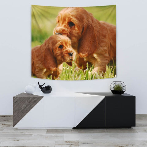 Cute Cocker Spaniel Puppy Print Tapestry-Free Shipping