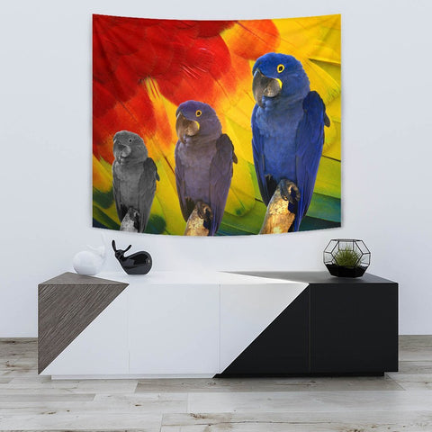 Hyacinth Macaw Print Tapestry-Free Shipping