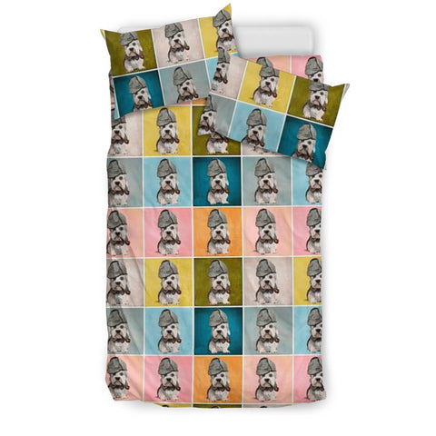 Dandie Dinmont Terrier Pattern Print Bedding Set-Free Shipping