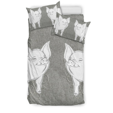 Middle White Pig Print Bedding Sets-Free Shipping