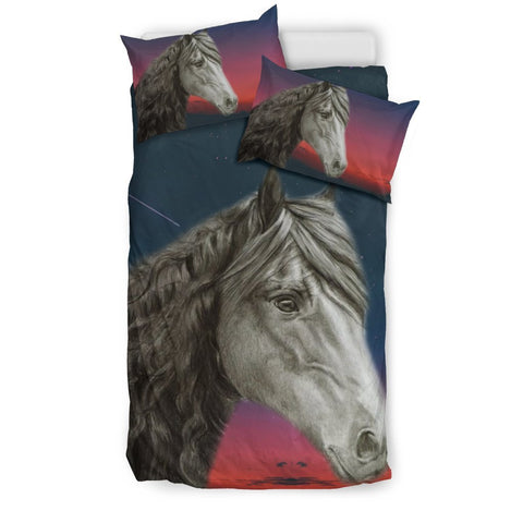 Friesian Horse Print Bedding Sets-Free Shipping
