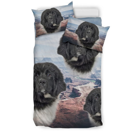 Cute Newfoundland Dog Print Bedding Set- Free Shipping