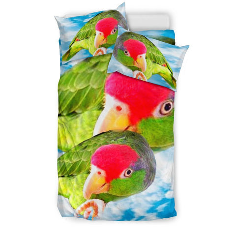 Amazon Red Headed Parrot Print Bedding Set-Free Shipping