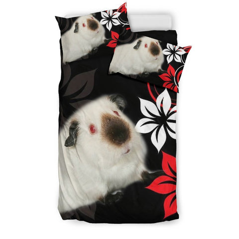 Cute Himalayan guinea pig Print On Black Bedding Sets-Free Shipping