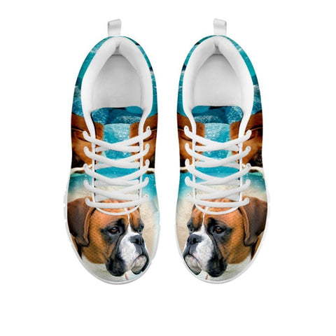 Boxer Dog Print Sneakers For Women- Free Shipping-For 24 Hours Only