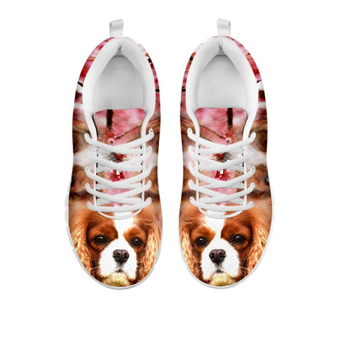 Cute Cavalier King Charles Spaniel Print Sneakers For Women- Free Shipping-For 24 Hours Only