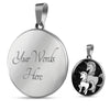 Cute Unicorn Print Circle Pendant Luxury Necklace-Free Shipping