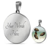 Oscar Fish Print Luxury Circle Charm Necklace-Free Shipping