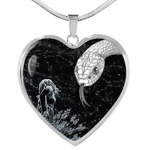 Amazing Snake Print Heart Pendant Luxury Necklace-Free Shipping