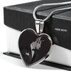 Amazing Great Dane Dog Print Heart Pendant Luxury Necklace-Free Shipping