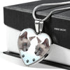 Tonkinese Cat Print Heart Pendant Luxury Necklace-Free Shipping