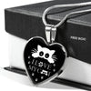 " I Love My Cat" Print Heart Pendant Luxury Necklace-Free Shipping