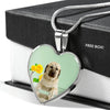 Anatolian Shepherd Dog Print Heart Pendant Luxury Necklace-Free Shipping