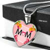 "MOM" Print Heart Pendant Luxury Necklace-Free Shipping