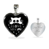 " I Love My Cat" Print Heart Pendant Luxury Necklace-Free Shipping