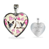 Siamese Cat Print Heart Pendant Luxury Necklace-Free Shipping
