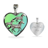 Quarter Horse Art Print Heart Charm Necklaces-Free Shipping