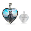 Chartreux Cat Print Heart Pendant Luxury Necklace-Free Shipping