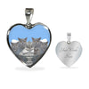 Cute British Shorthair Cat Print Heart Pendant Luxury Necklace-Free Shipping