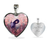 Bearded Vulture Bird Art Print Heart Pendant Luxury Necklace-Free Shipping