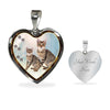 Savannah Cat Print Heart Charm Necklaces-Free Shipping