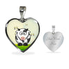 Cute Cow With Butterfly Print Heart Pendant Luxury Necklace-Free Shipping