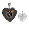 Amazing Basset Hound Dog Print Heart Pendant Luxury Necklace-Free Shipping